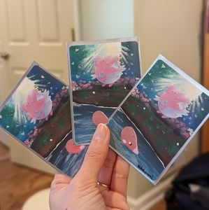 Blissey pokemon card painting